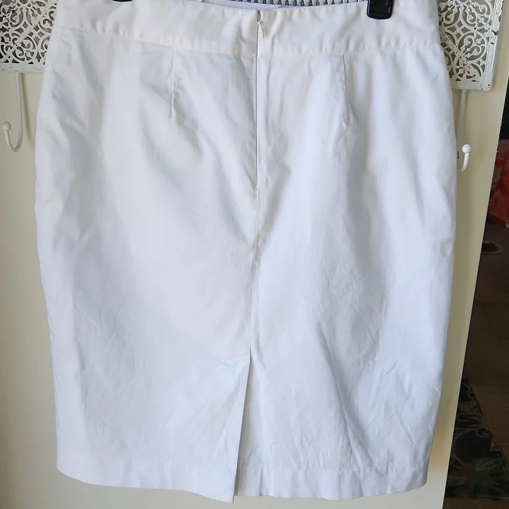 Luciano Dante‎ Nautical Style Cotton Blend Skirt sz 8 white beachy sailor